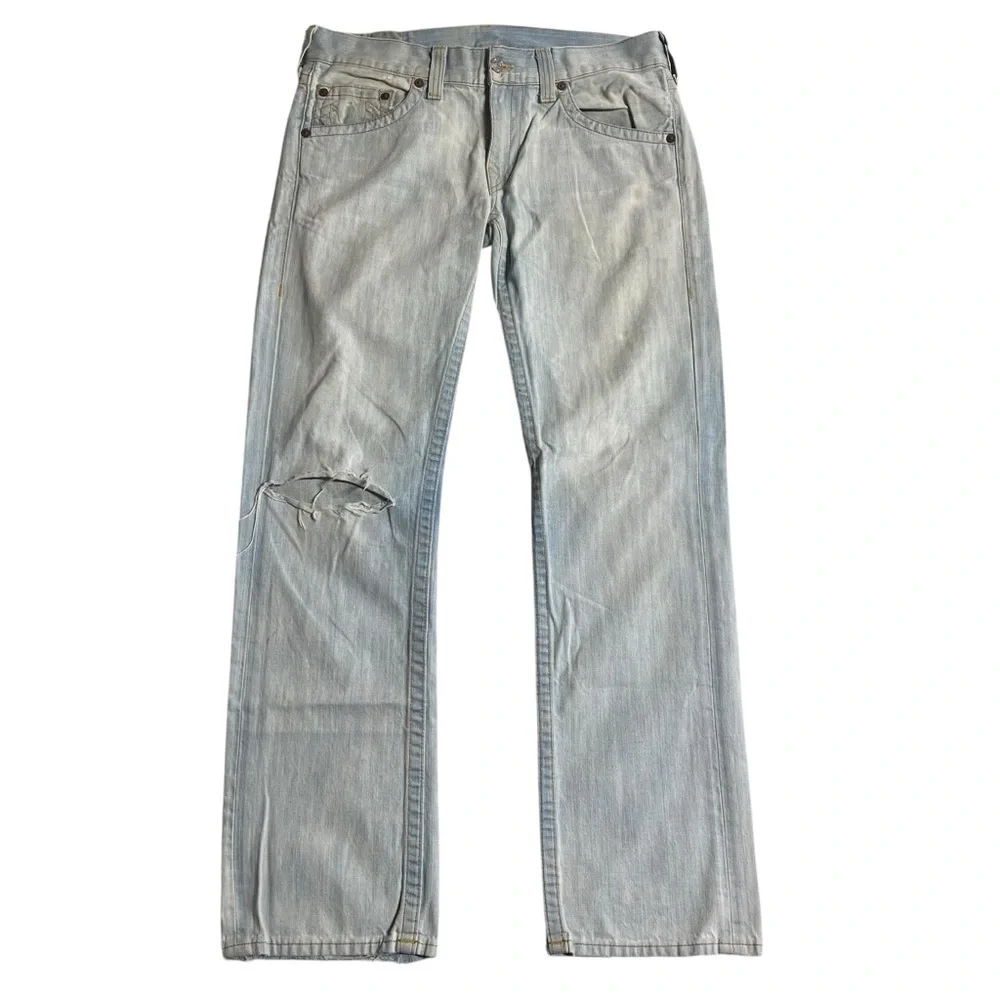 Vintage Men’s True Religion Bobby Lightwash Distressed Jeans